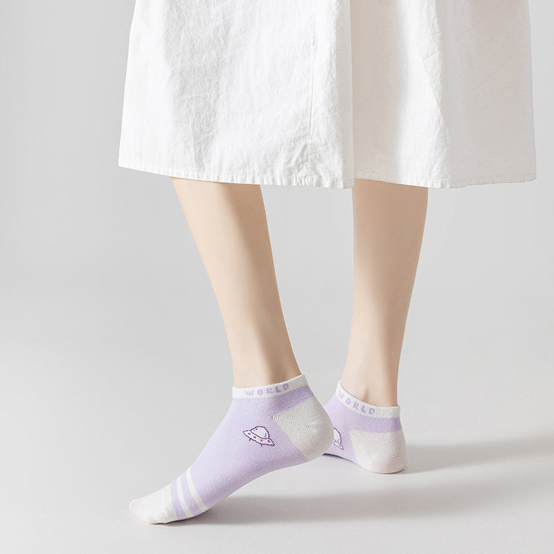 Ulzzang Girl Stars Planets Socks