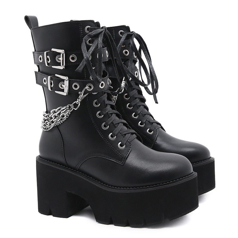 Chunky Punk Style Boots