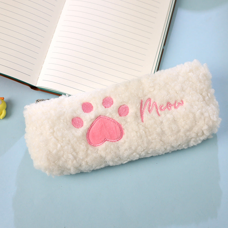 Fluffy Cat Paw Pencil Case
