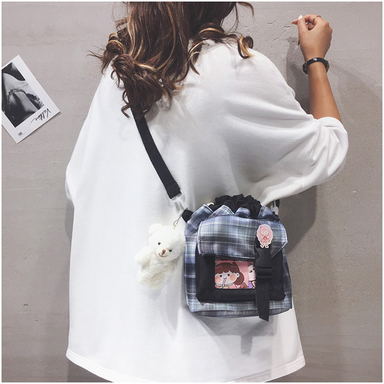 Summer Plaid Crossbody Shoulder Bag