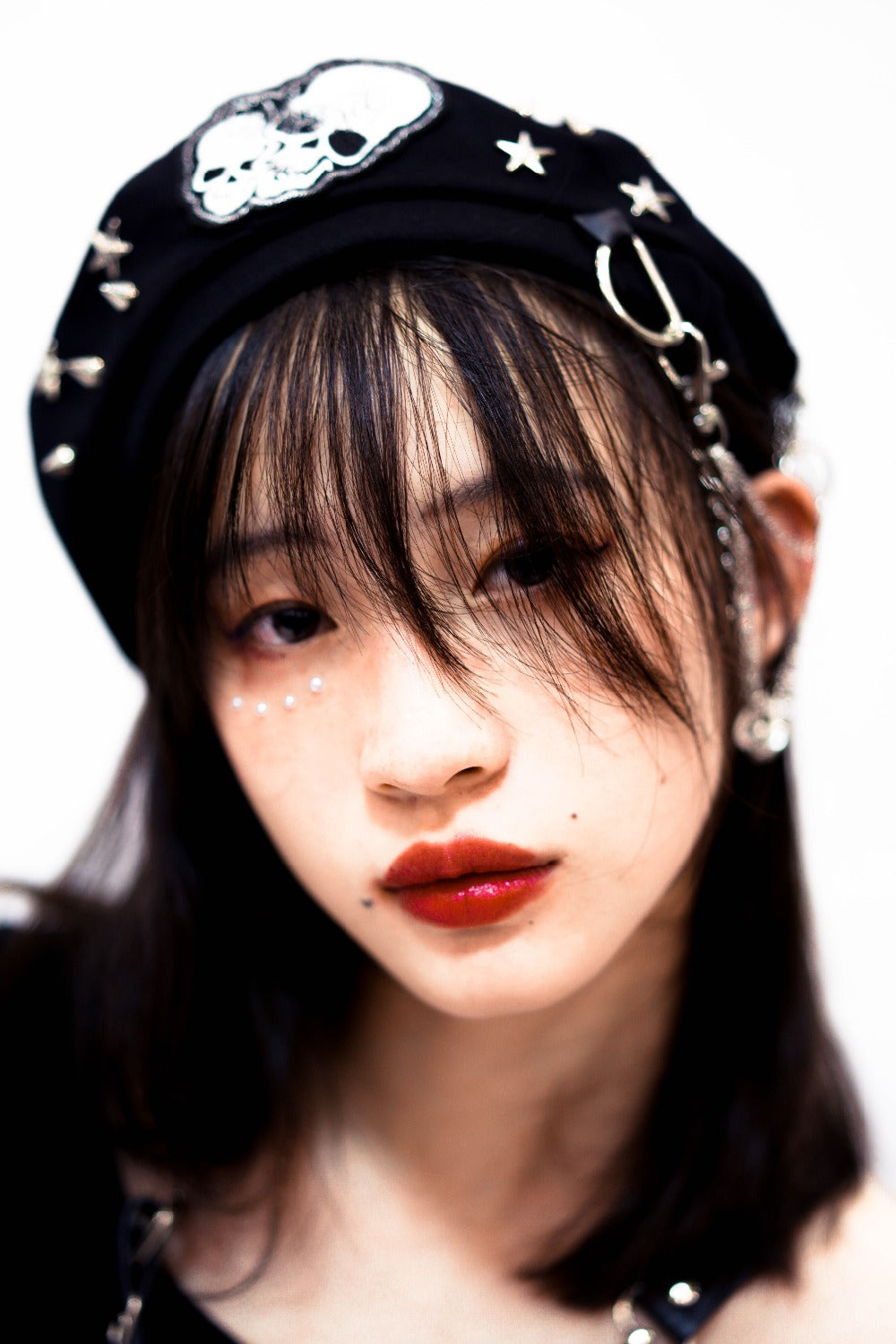Harajuku Gothic Skull Beret Hat