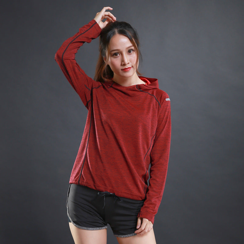 Breathable Hooded Women's Yoga Top