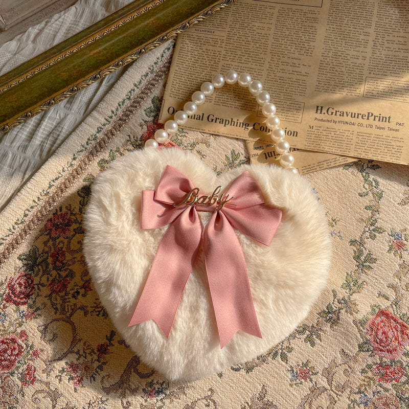 Love Heart Plush Bag
