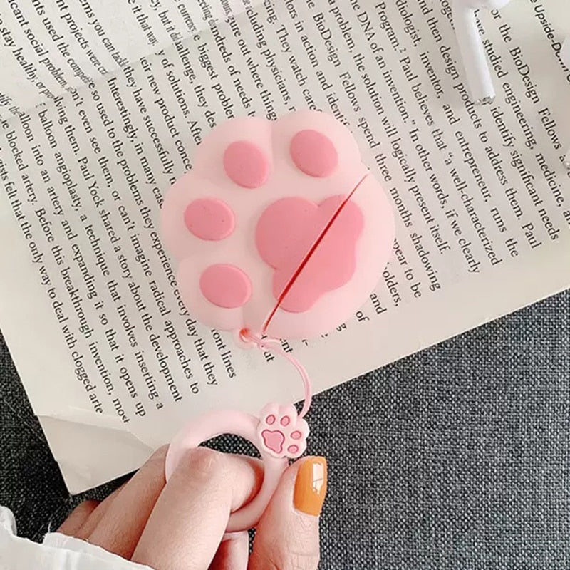Cartoon Cat Paw AirPods Case