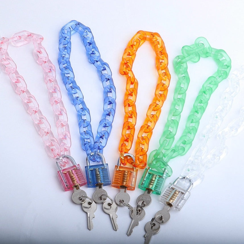 Harajuku Chain Lock Necklace