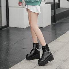 Aesthetic Gothic Punk Style Platform Shoes