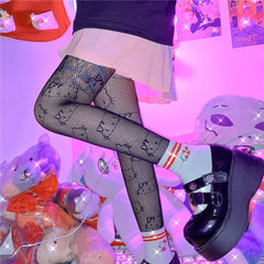 Y2K Kawaii Cat Anime Stockings