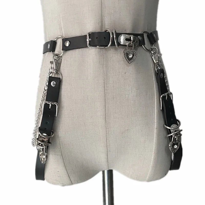 Punk Style Heart Belt