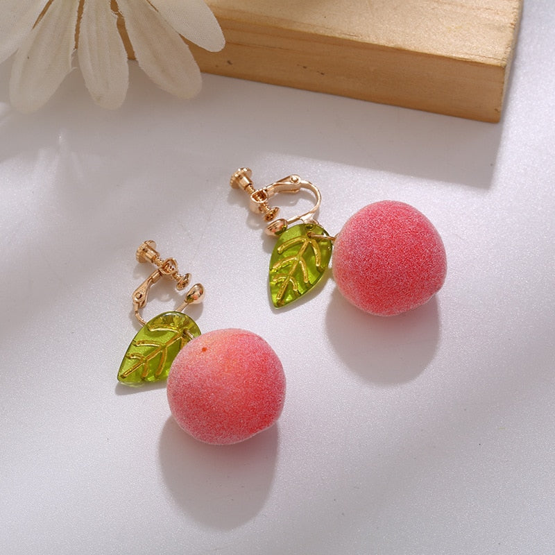 Kawaii Peach Earrings