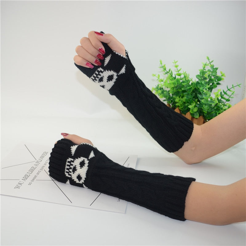 Harajuku Style Skull Arm Warmers