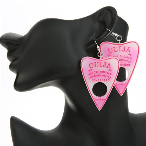 Multicolor Resin Ouija Earrings