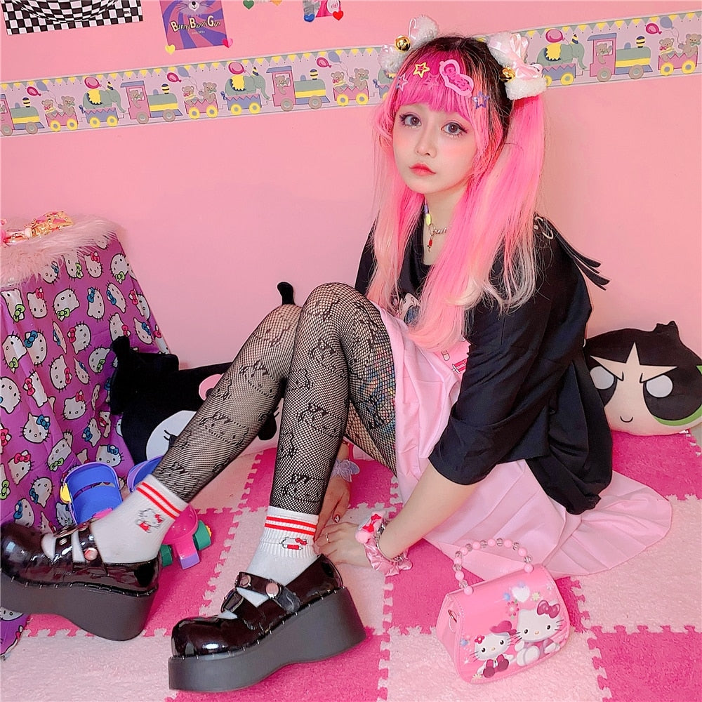 Y2K Kawaii Cat Anime Stockings