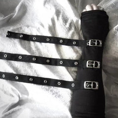 Gothic Arm Warmers with Straps