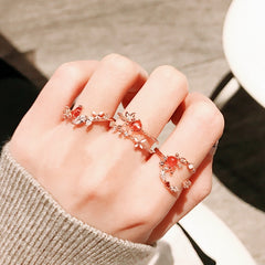 Heart & Flower Adjustable Rings