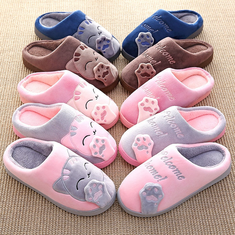 Plush Cat Slippers