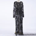Eid Ramadan Sequin Abaya Dubai Turkey Kimono Cardigan Femme Musulmane Muslim Hijab Dress Islam Abayas For Women Robe Kaftan