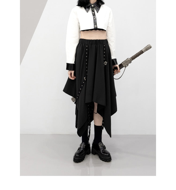 Irregular Gothic Weave Skirt
