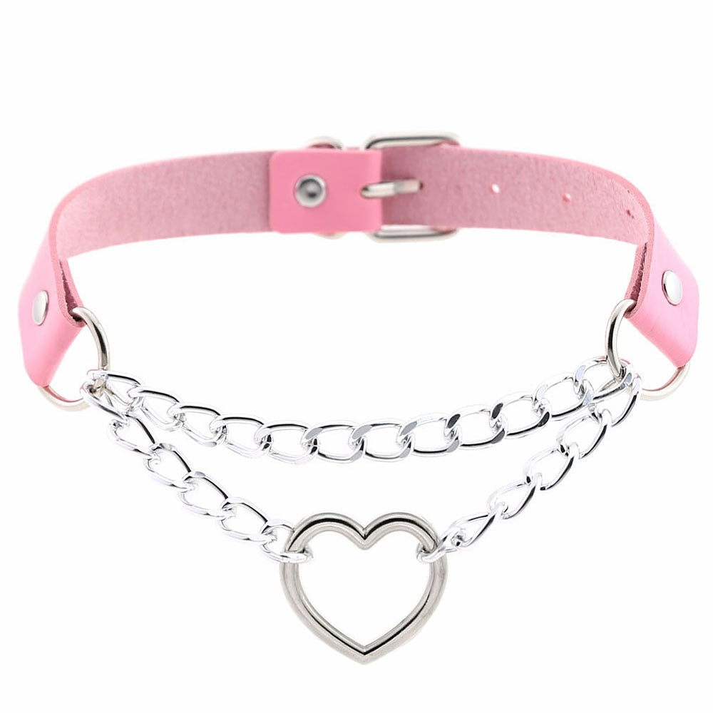 Metal Heart Choker