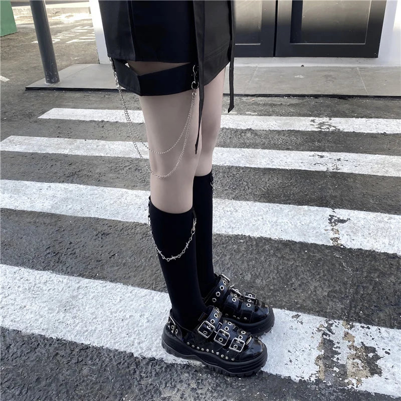 Punk Thorn Chain Socks