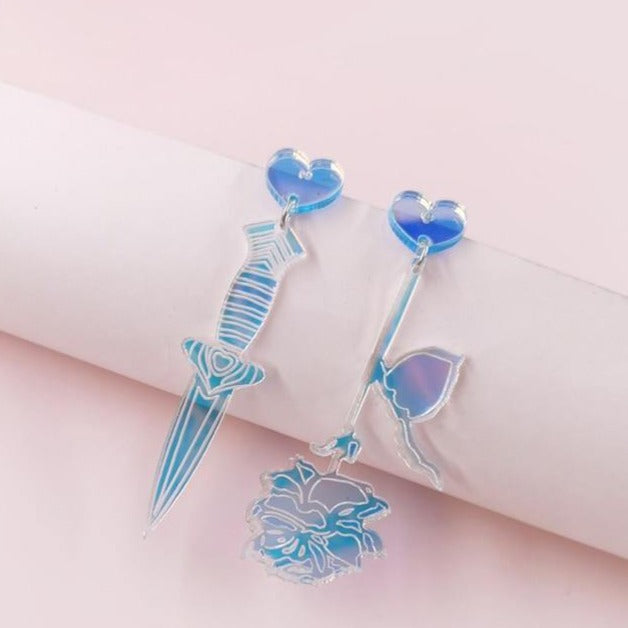 Knife & Rose Earrings