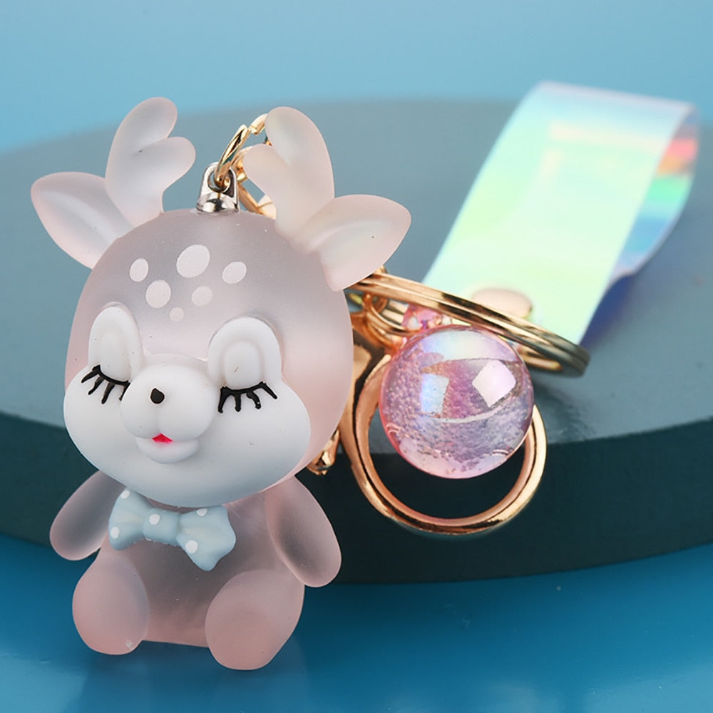 Kawaii Deer Flashlight Keychain