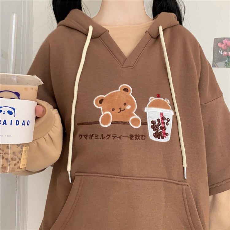 Harajuku Cute Bear Hoodie