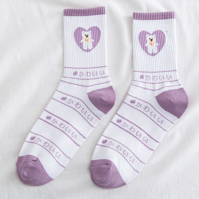 Japanese Cartoon Bear Socks