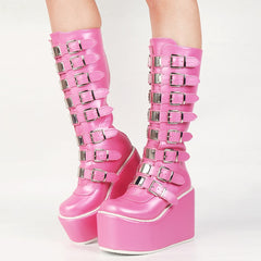 Pastel Gothic Platform Boots