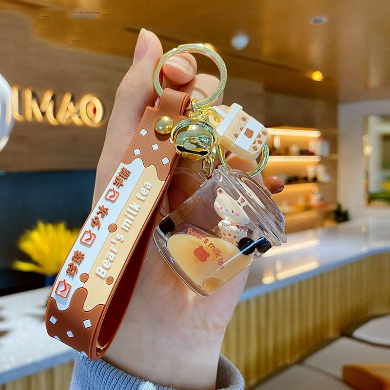 Cute Milk Tea Keychain