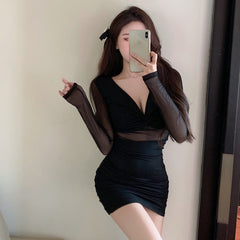 Black Mesh Dress