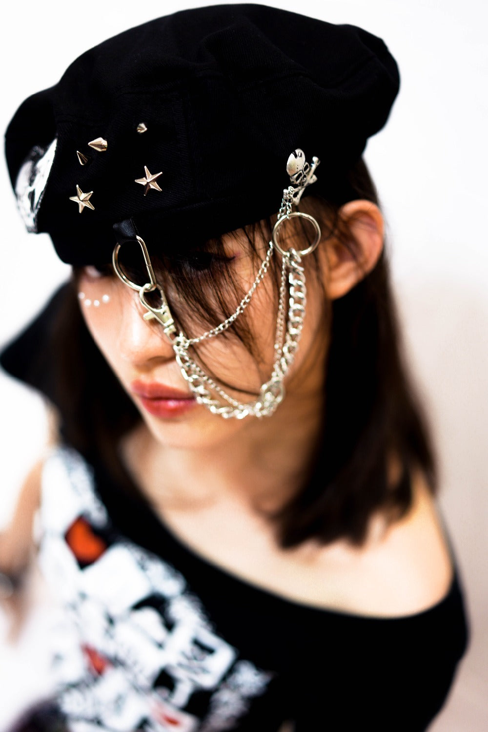 Harajuku Gothic Skull Beret Hat