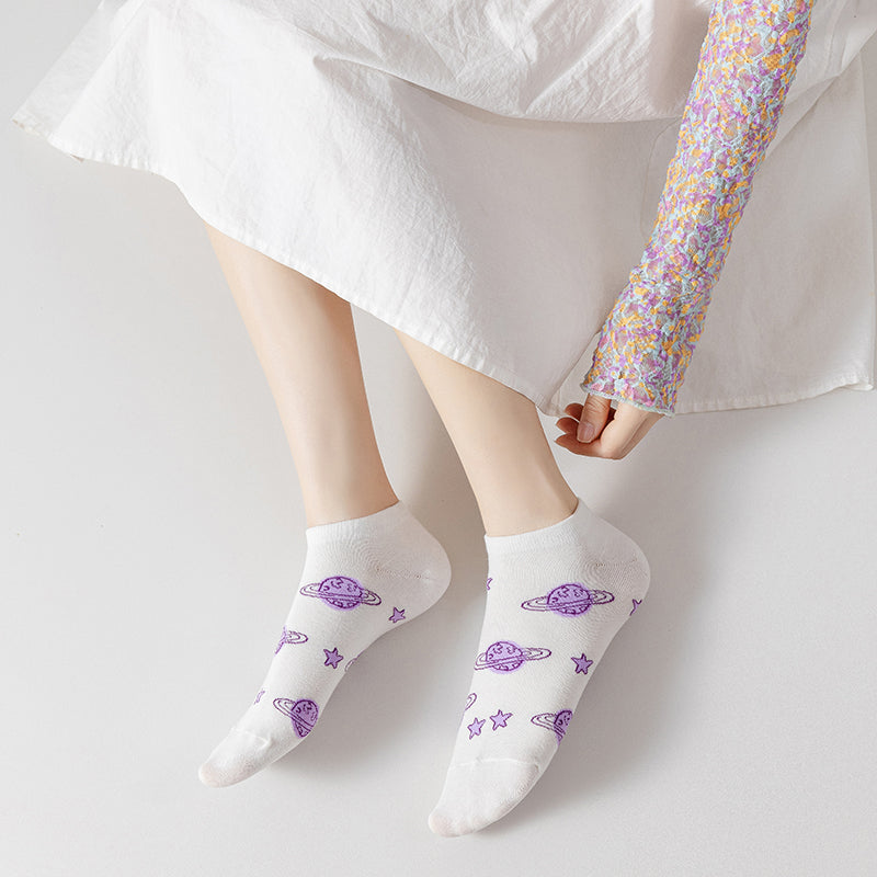 Ulzzang Girl Stars Planets Socks