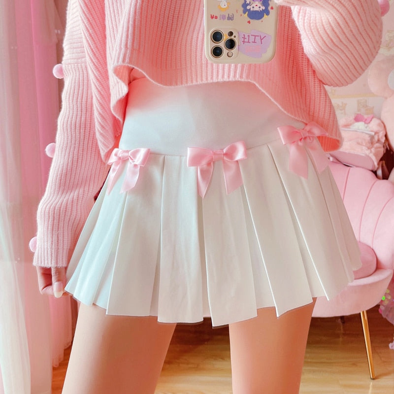 Kawaii Bow Korean Mini Skirt