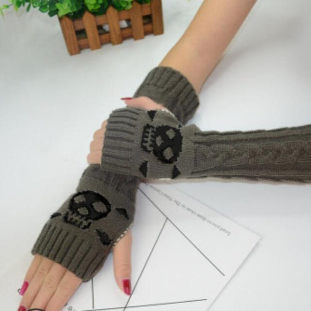 Harajuku Style Skull Arm Warmers