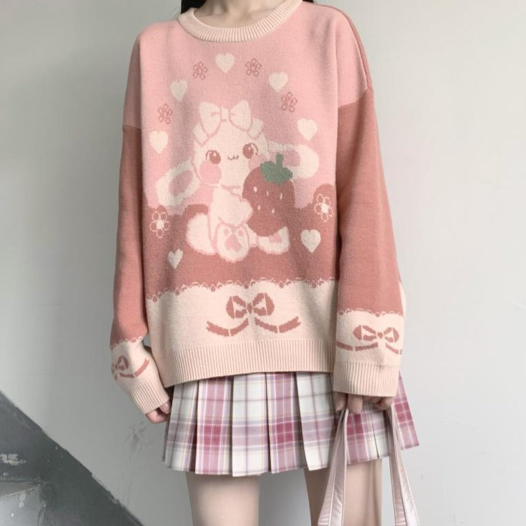 Japanese Kawaii Strawberry Sweater