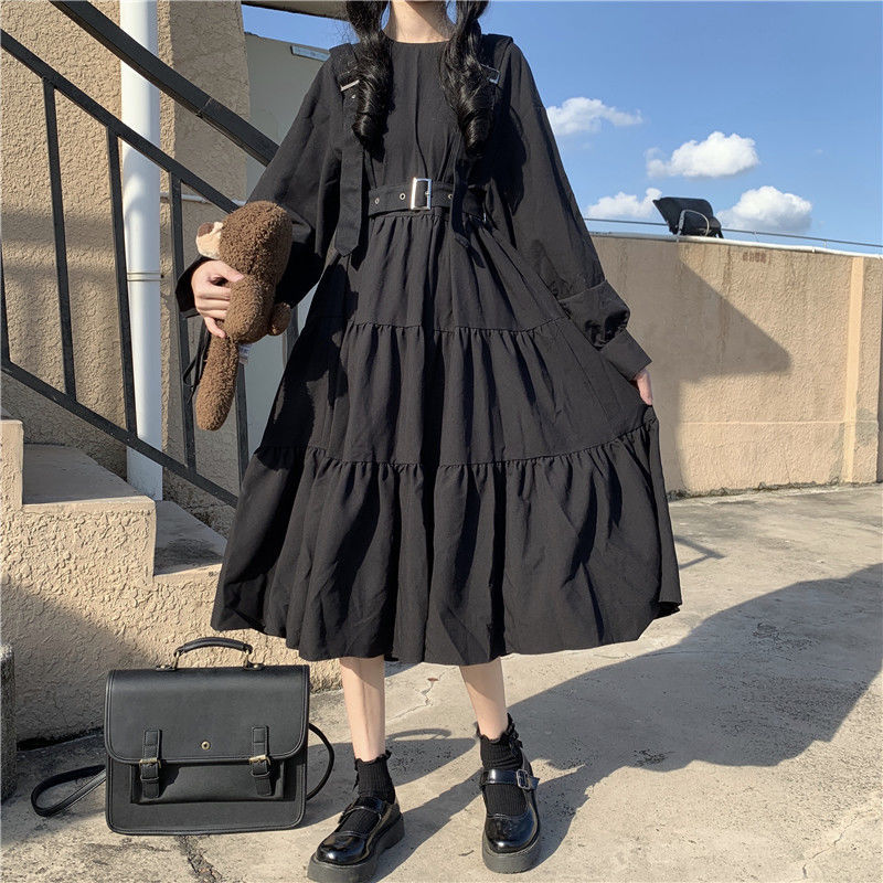 Japanese Harajuku Black Dress