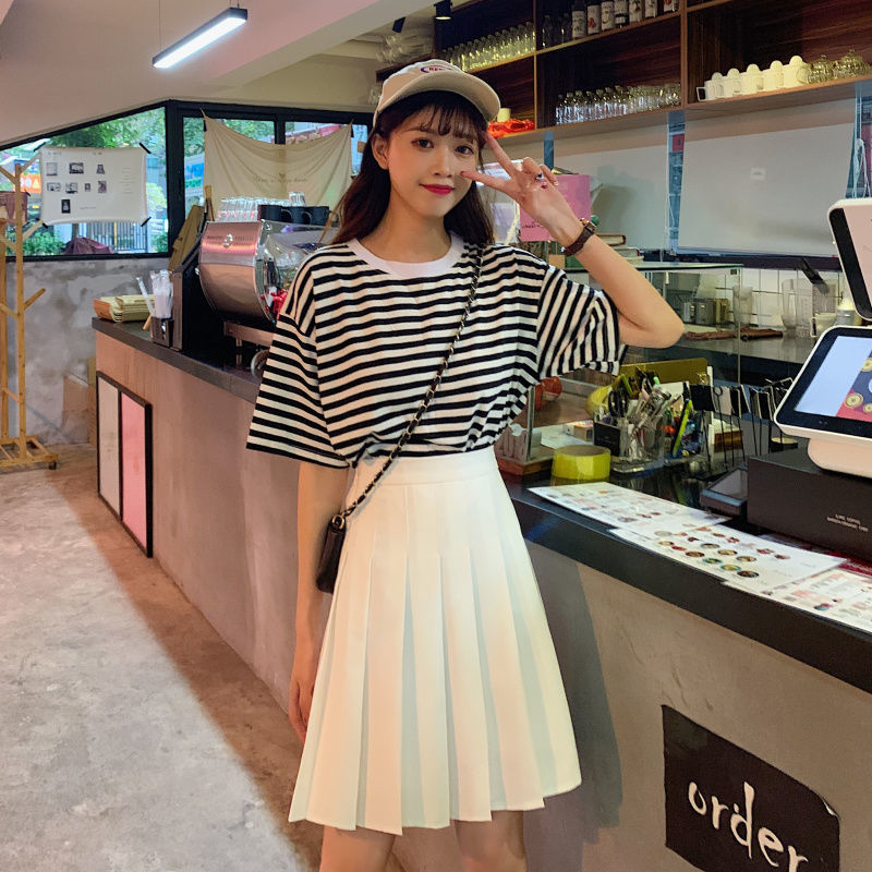 Summer Knee-length Korean Skirts