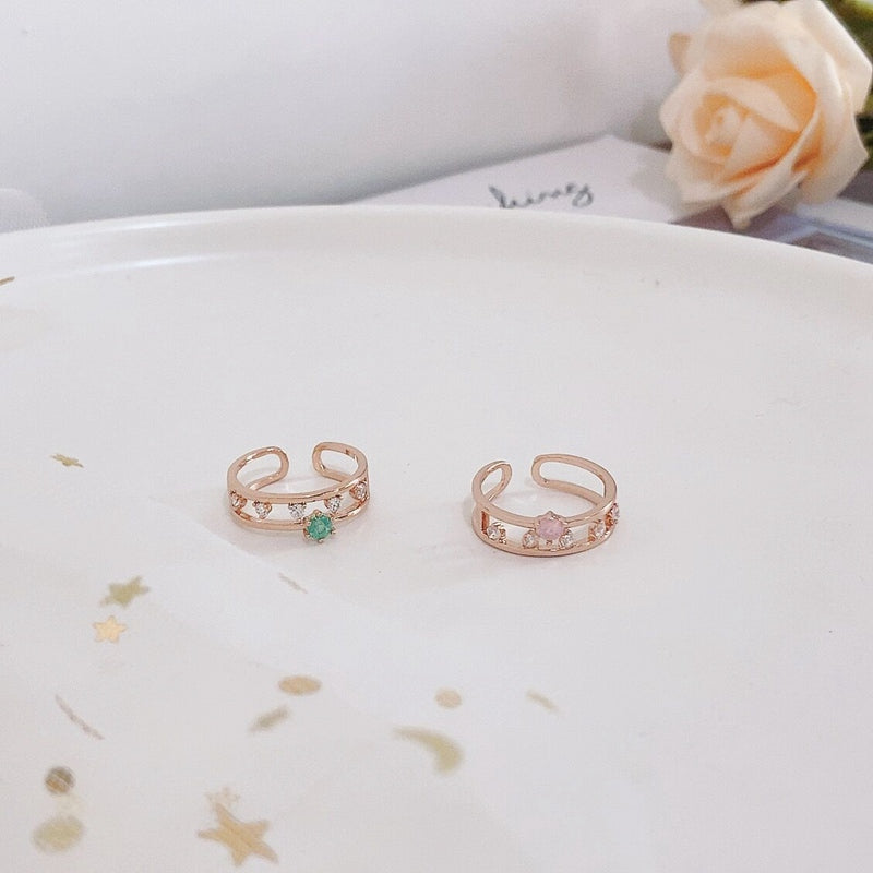 Heart & Flower Adjustable Rings