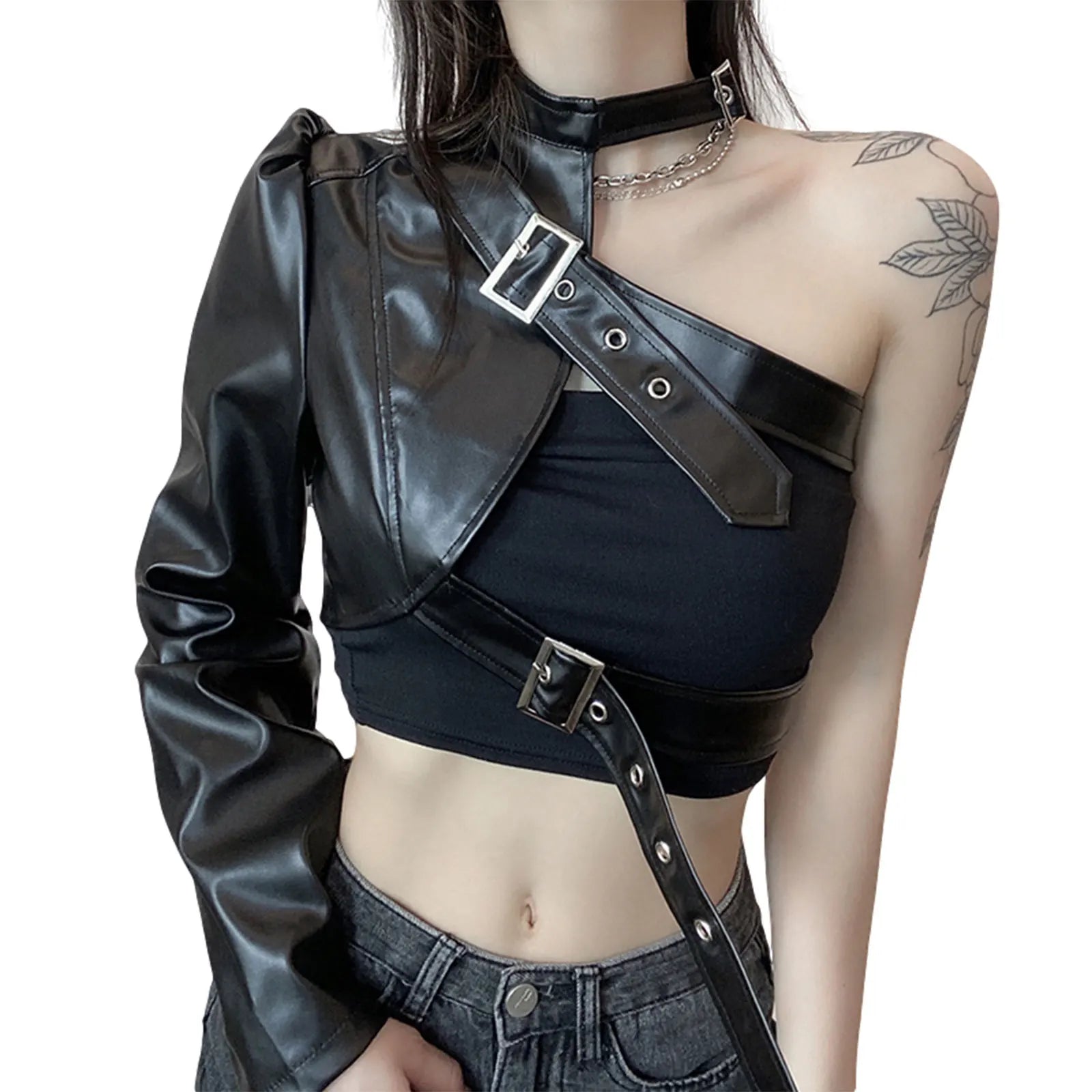 Punk One Shoulder Top