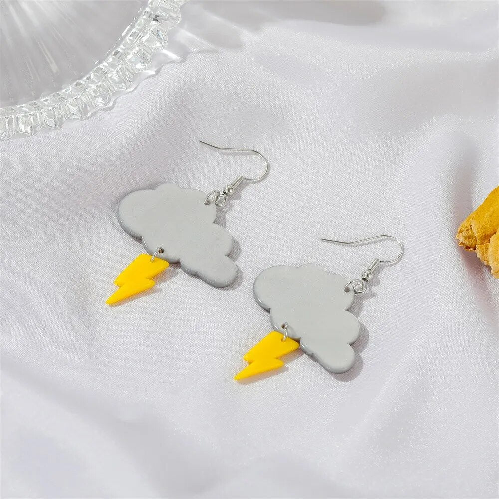 Cute Cloud Lightning Earrings