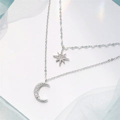 Shining Star & Moon Necklace
