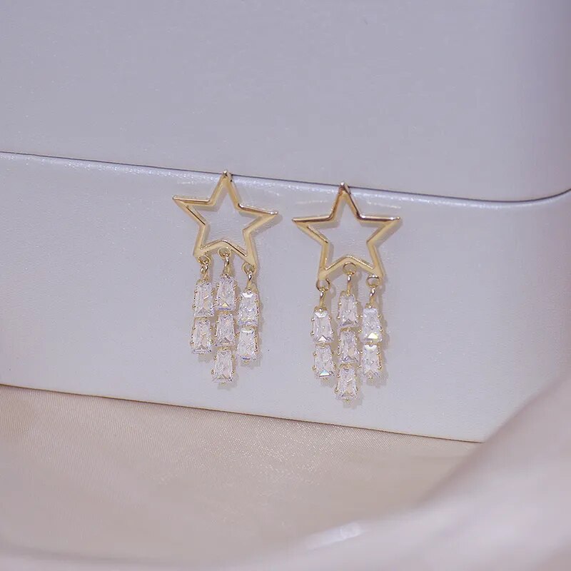 Crystal Star Earrings