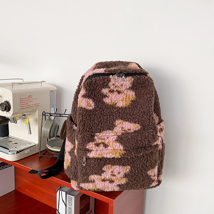 Cute Fluffy School Backpack