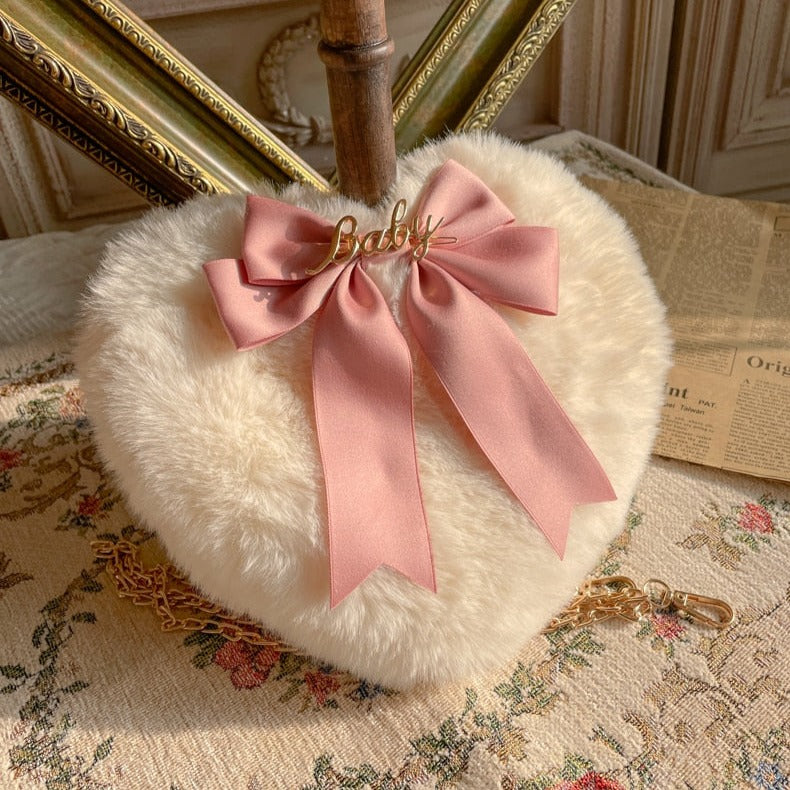 Love Heart Plush Bag