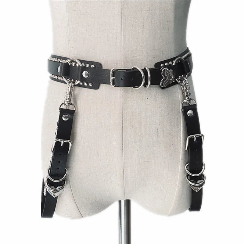 Punk Style Heart Belt