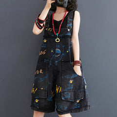 Denim Grunge Aesthetic Overalls