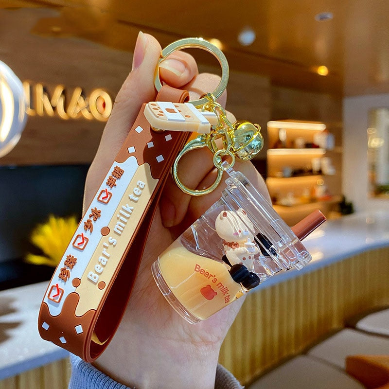 Cute Milk Tea Keychain