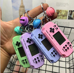 Retro game console keychain