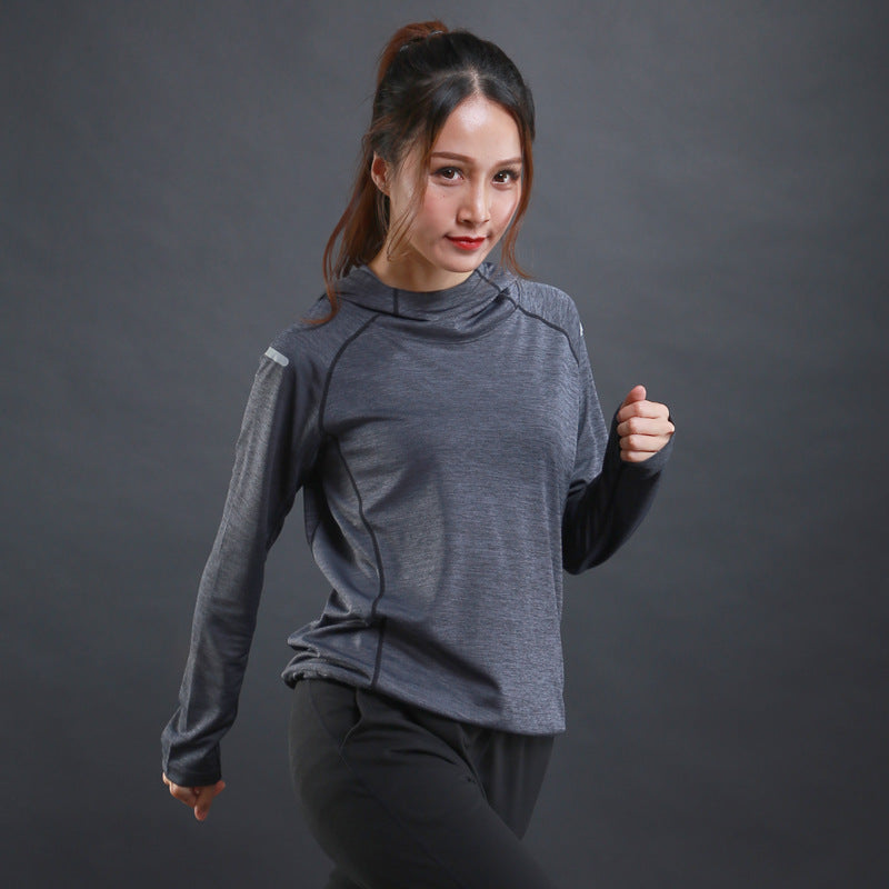 Breathable Hooded Women's Yoga Top
