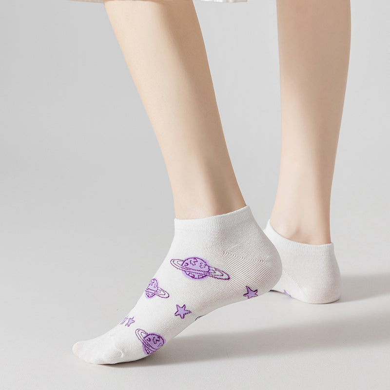 Ulzzang Girl Stars Planets Socks